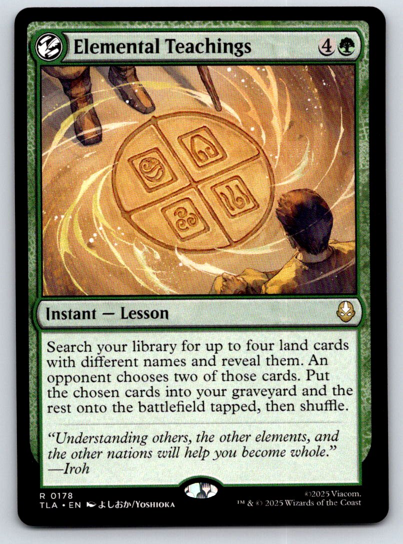 Elemental Teachings 178 Rare Avatar: The Last Airbender 