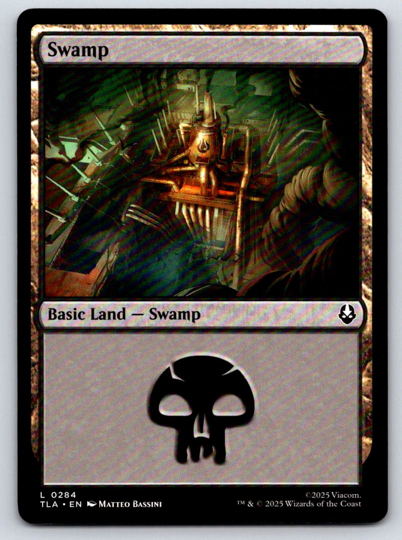 Swamp (0282) 282 Land Outlaws of Thunder Junction Magic: The Gathering Foil NM
