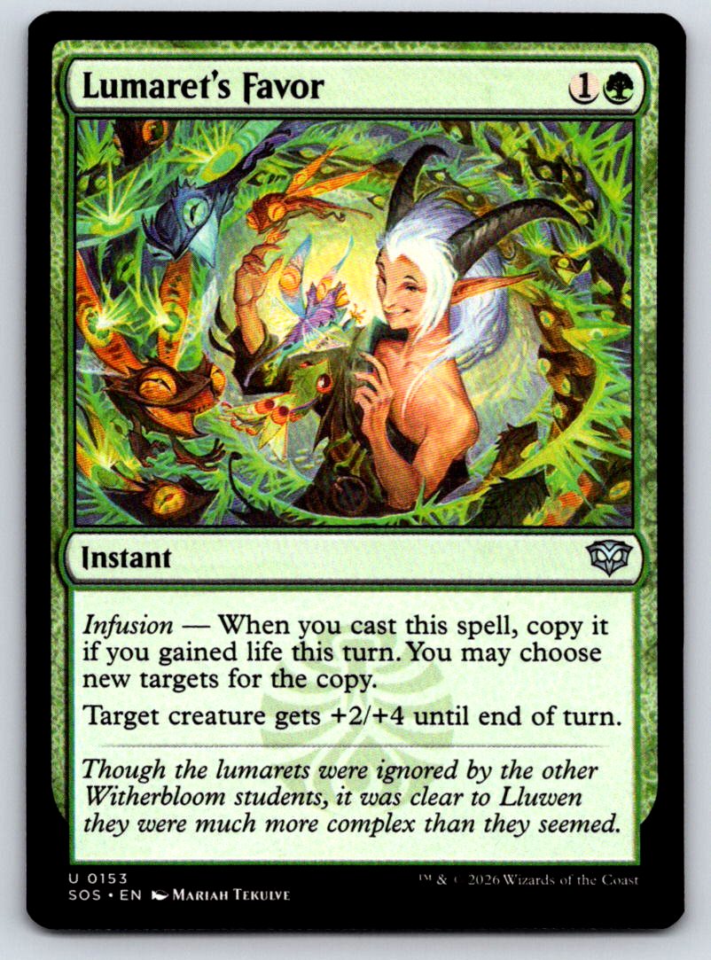 Lumaret's Favor 153 Uncommon Secrets of Strixhaven 