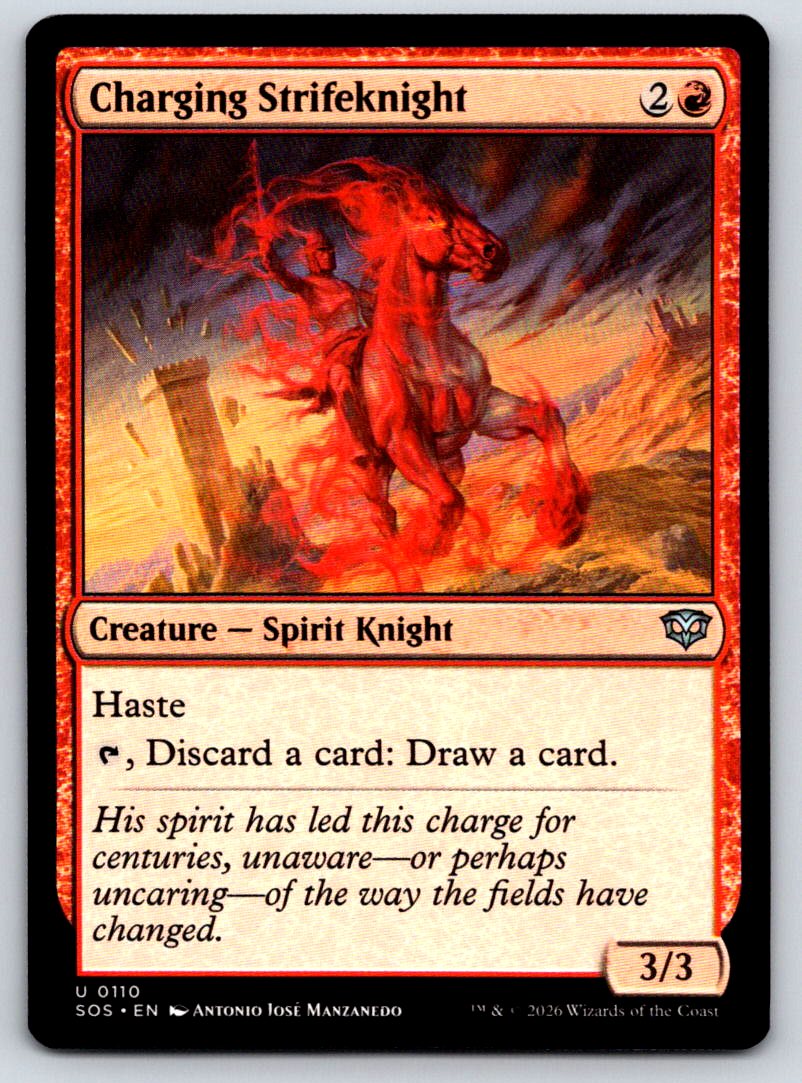 Charging Strikeknight 110 Uncommon Secrets of Strixhaven 