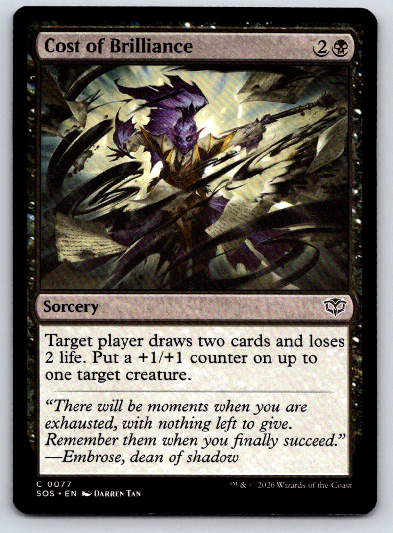 Cost of Brilliance 77 Common Secrets of Strixhaven 