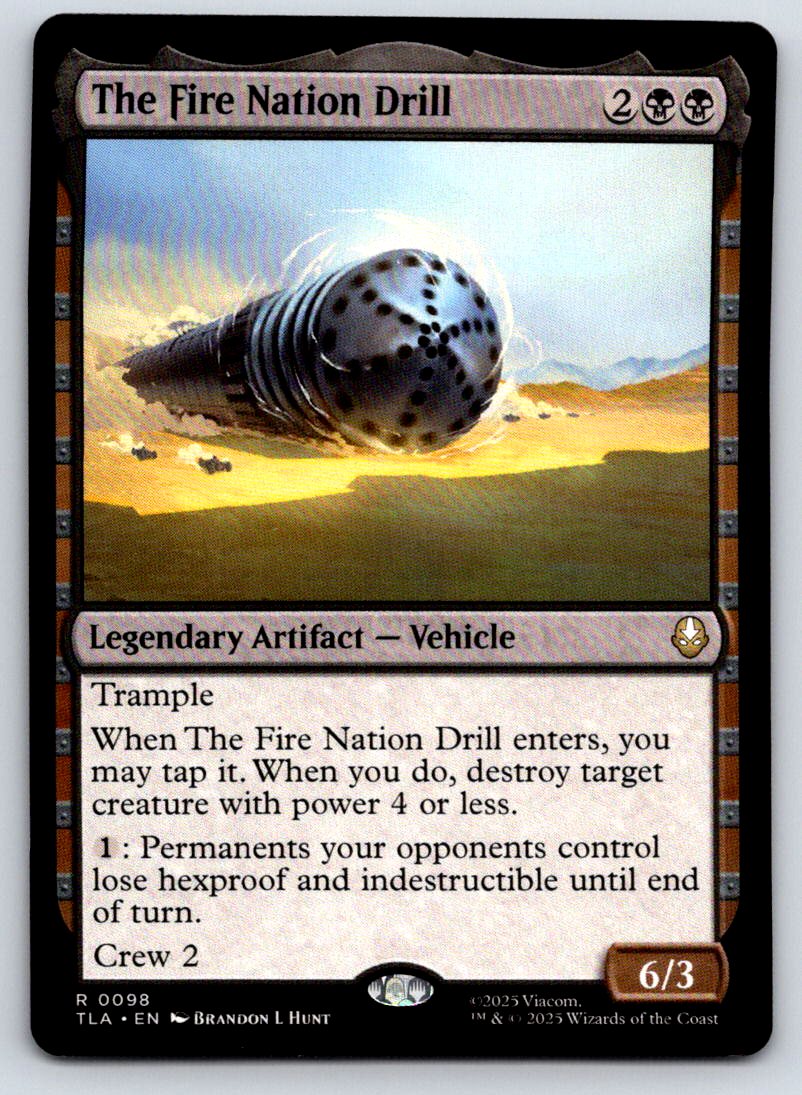 The Fire Nation Drill 98 Rare Prerelease Cards 