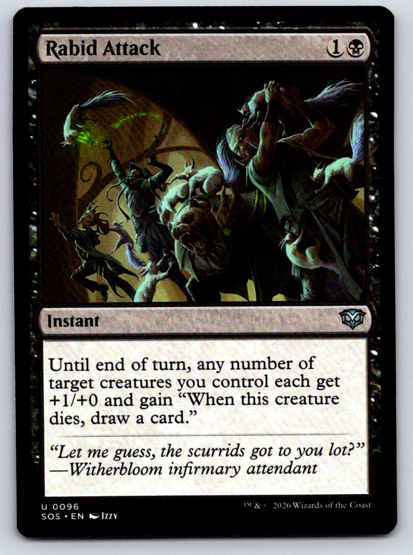 Rabid Attack 96 Uncommon Secrets of Strixhaven 