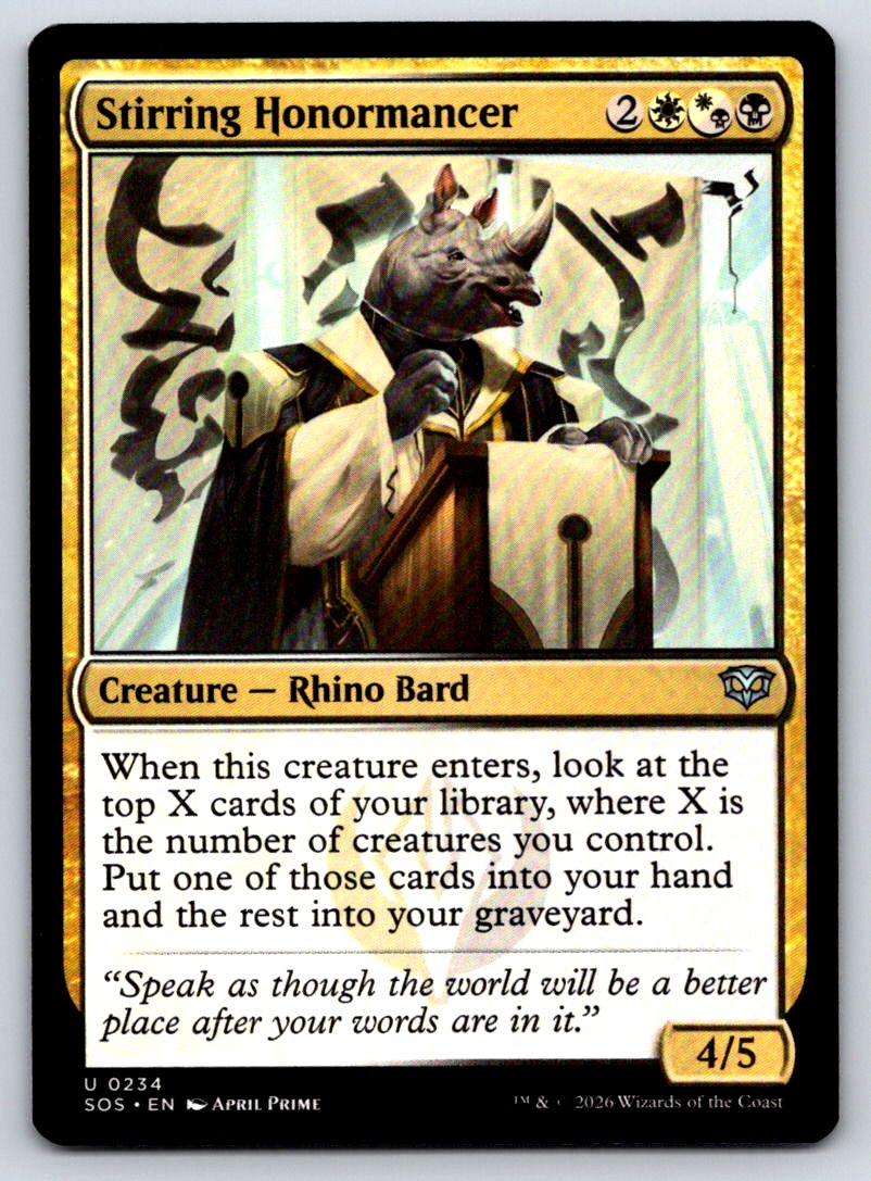 Stirring Honormancer 234 Uncommon Secrets of Strixhaven 