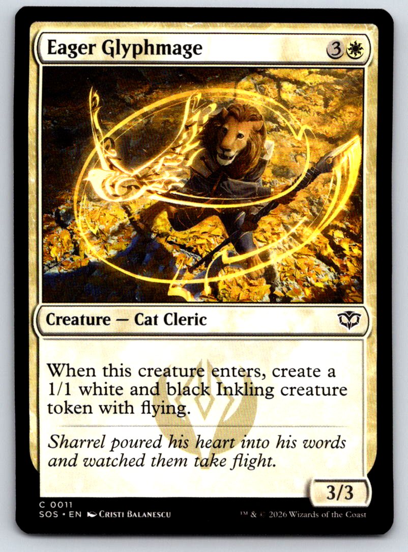 Eager Glyphmage 11 Common Secrets of Strixhaven 