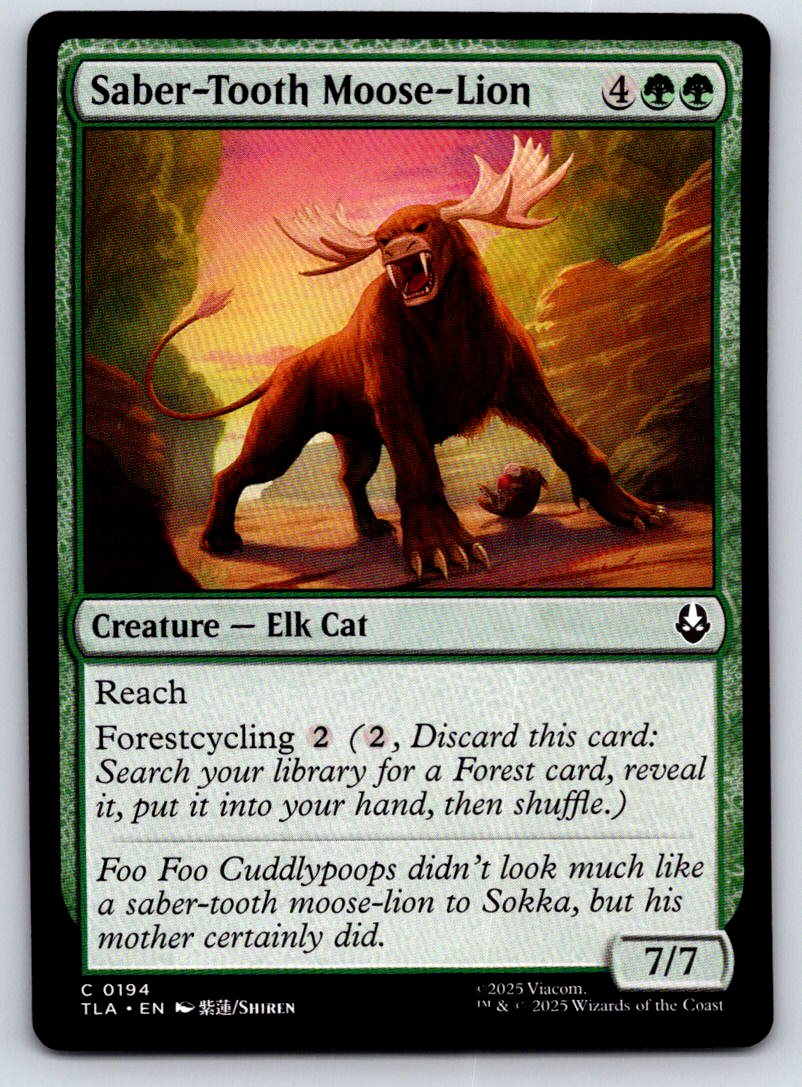 Saber-Tooth Moose-Lion 194 Avatar: The Last Airbender 