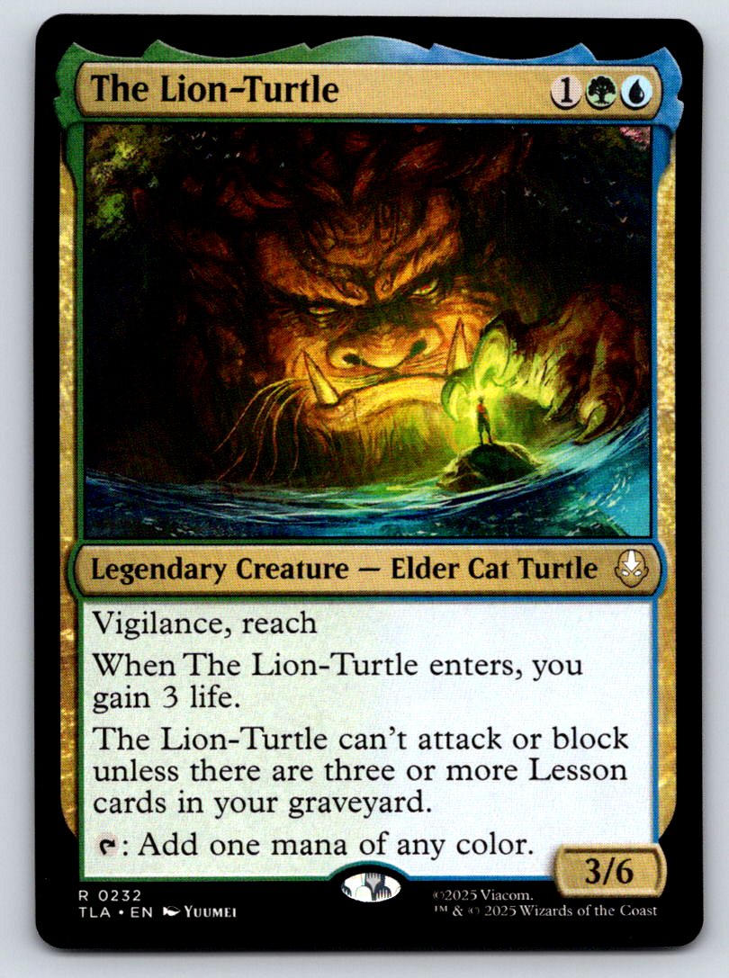 The Lion-Turtle 232 Rare Avatar: The Last Airbender 