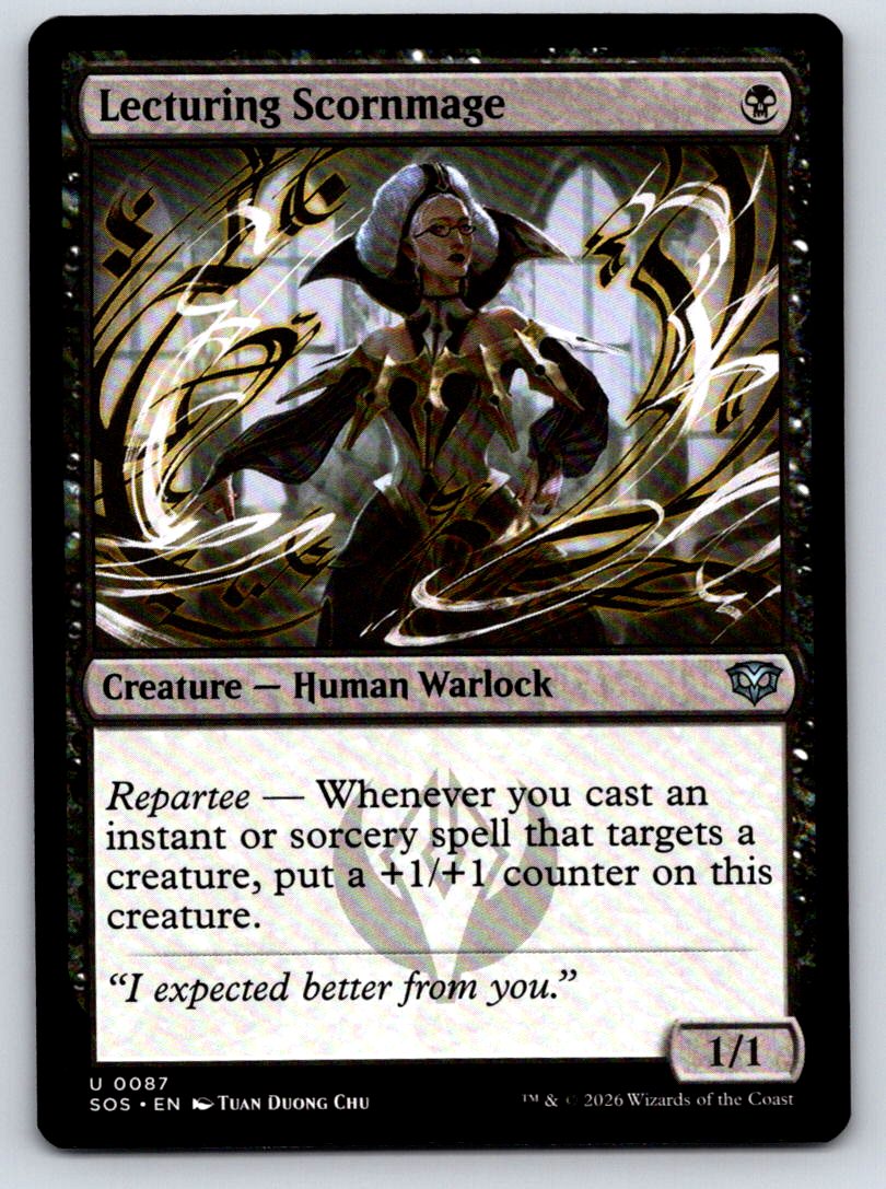 Lecturing Scornmage 87 Uncommon Secrets of Strixhaven 