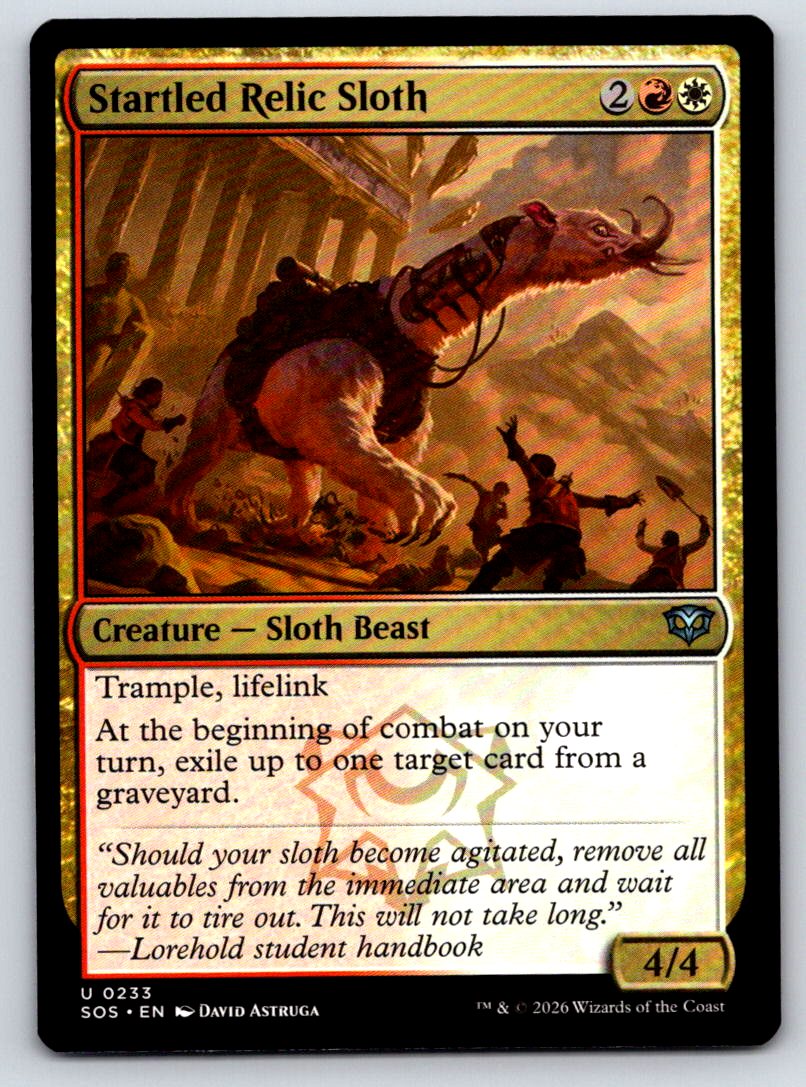 Startled Relic Sloth 233 Uncommon Secrets of Strixhaven 